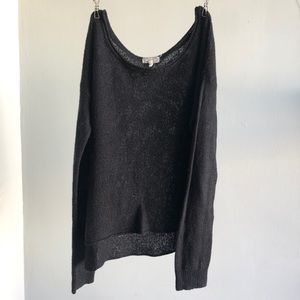 Black Slouchy Knitted Sweater